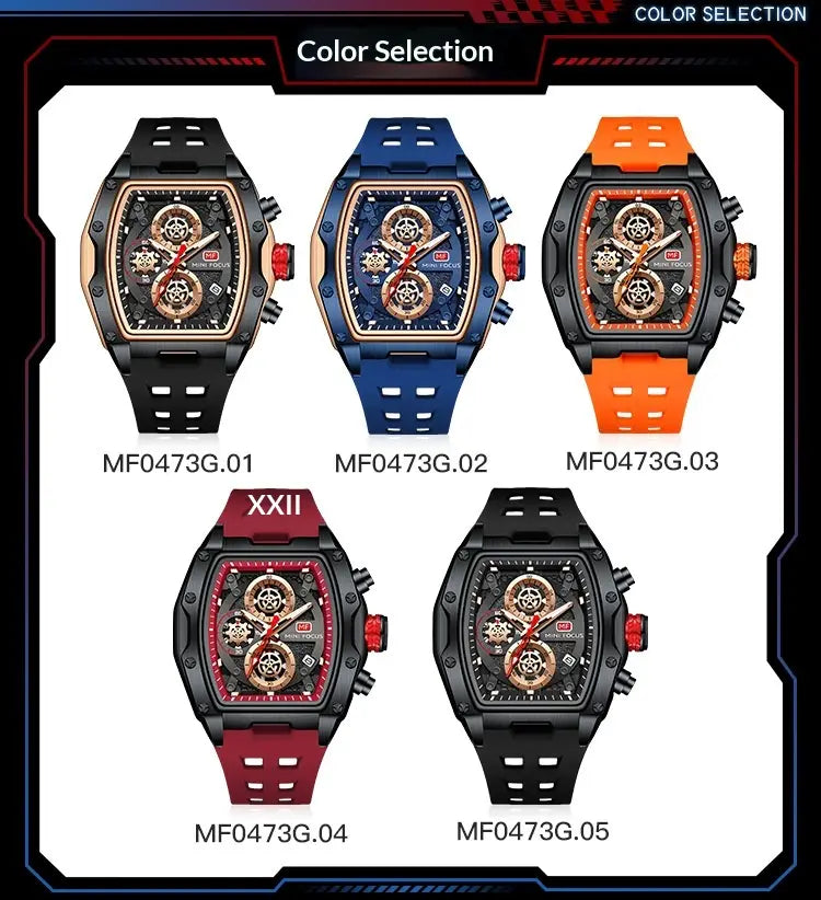 Luxury Rm Style Chronograph Mens Watch With Curved Glass And Openwork Design✨