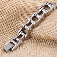 Bike Bicycle Chain 316L Stainless Steel Mens Bracelet ⛓