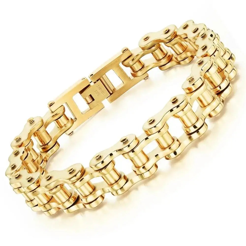 Bike Bicycle Chain 316L Stainless Steel Mens Bracelet ⛓