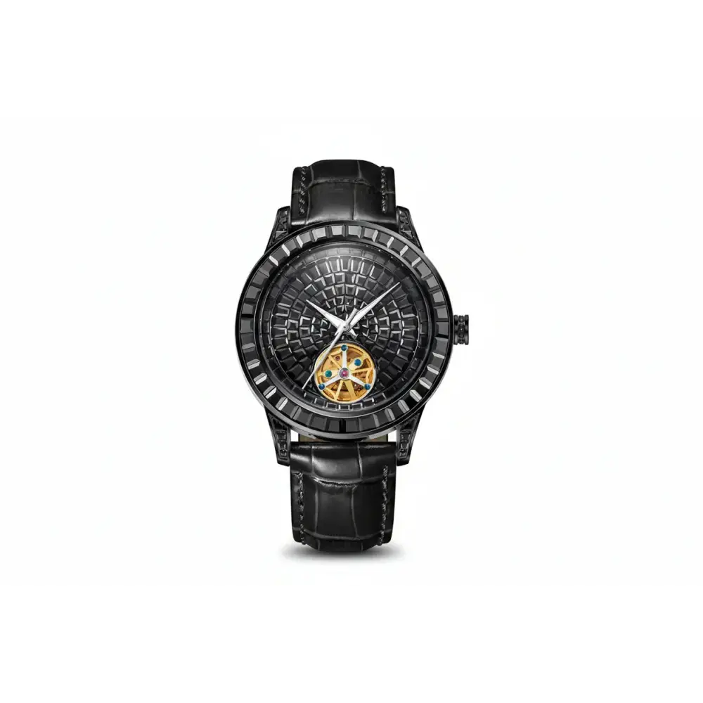 Billionaire  Tourbillion Mechanical Watch Men Diamond Dial Night Light 💎