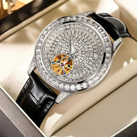 Billionaire  Tourbillion Mechanical Watch Men Diamond Dial Night Light 💎