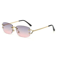 C decor Rimless Sunglasses Fashion Frameless Rectangle 🕶️