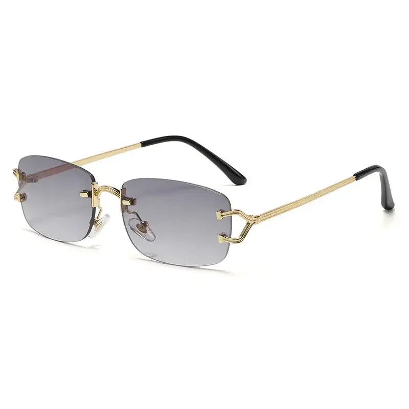 C decor Rimless Sunglasses Fashion Frameless Rectangle 🕶️