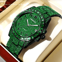 Luxury Green Steel  Diamond Mechanical Automatic Watch ⏱️