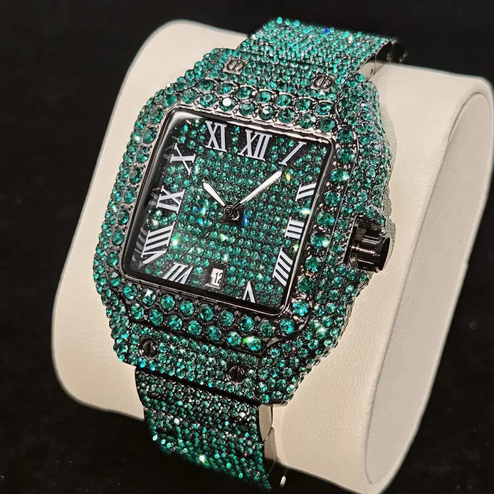 Cool Black Ice Watch Luxury Stainless Steel Quartz 💎
