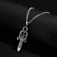 CRH Knight Star Large Sword Pendant Men's Punk Versatile Long Necklace ⚜️