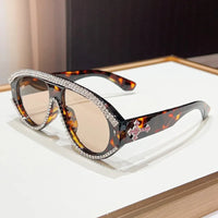 CRH Style Luxury Pilot  With Luxury Rhinestones Sun Glasses 👓