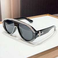 CRH Style Luxury Pilot  With Luxury Rhinestones Sun Glasses 👓