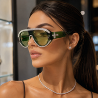 CRH Style Luxury Pilot  With Luxury Rhinestones Sun Glasses 👓
