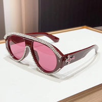 CRH Style Luxury Pilot  With Luxury Rhinestones Sun Glasses 👓