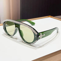 CRH Style Luxury Pilot  With Luxury Rhinestones Sun Glasses 👓