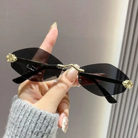CRT Style Rimless Fashion Rhombus Anti Light Glasses Women 🕶️