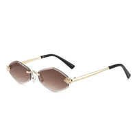 CRT Style Rimless Fashion Rhombus Anti Light Glasses Women 🕶️