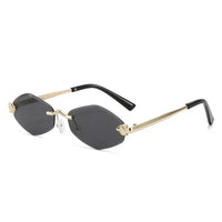 CRT Style Rimless Fashion Rhombus Anti Light Glasses Women 🕶️