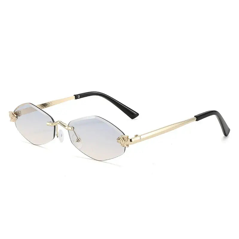 CRT Style Rimless Fashion Rhombus Anti Light Glasses Women 🕶️