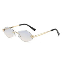 CRT Style Rimless Fashion Rhombus Anti Light Glasses Women 🕶️