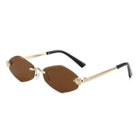 CRT Style Rimless Fashion Rhombus Anti Light Glasses Women 🕶️