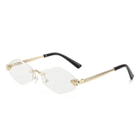 CRT Style Rimless Fashion Rhombus Anti Light Glasses Women 🕶️