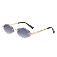 CRT Style Rimless Fashion Rhombus Anti Light Glasses Women 🕶️