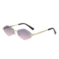 CRT Style Rimless Fashion Rhombus Anti Light Glasses Women 🕶️