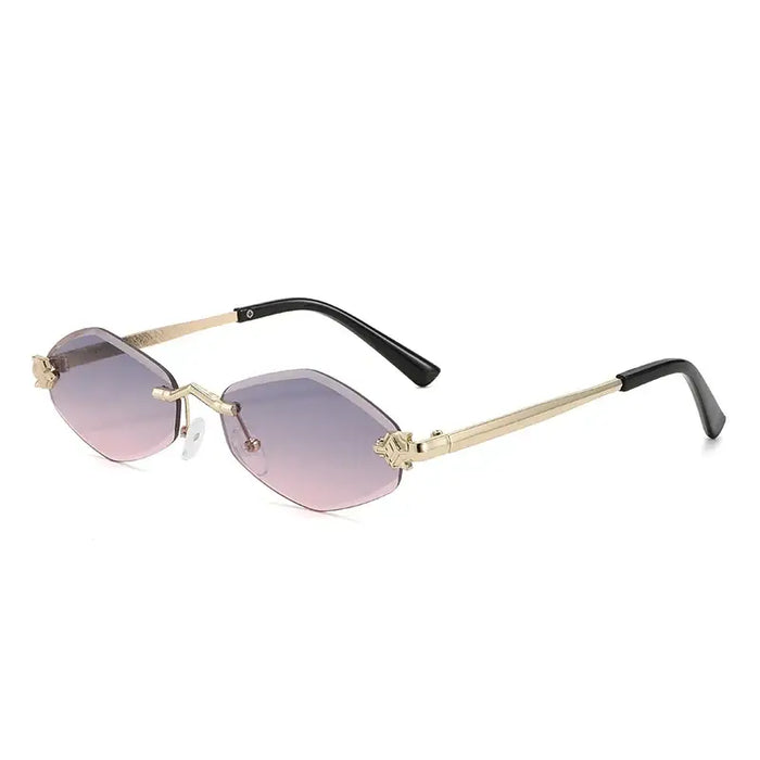 CRT Style Rimless Fashion Rhombus Anti Light Glasses Women 🕶️