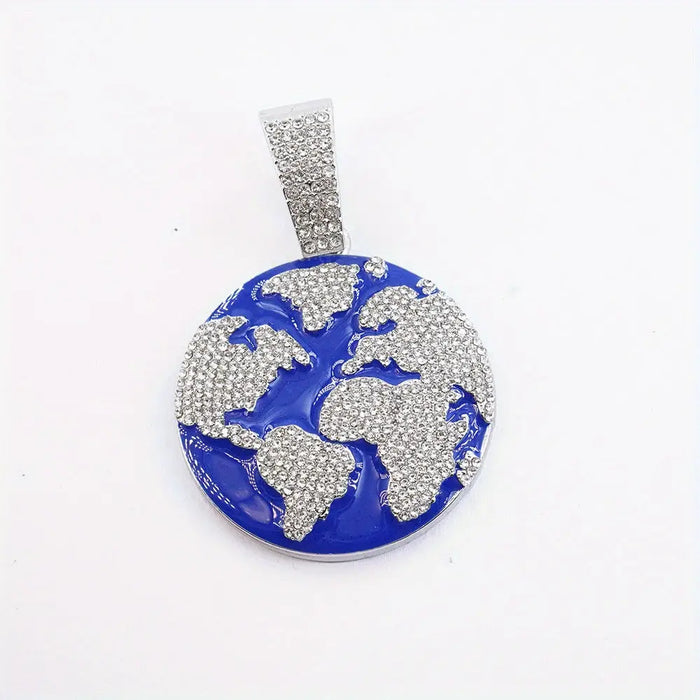 Cuban Chain Necklace - Planet Earth Pendant with chain 🌎