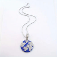Cuban Chain Necklace - Planet Earth Pendant with chain 🌎