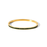 Cubic Zirconia Bangles Stainless Steel Bracelets Jewelry ✨