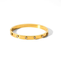 Cubic Zirconia Bangles Stainless Steel Bracelets Jewelry ✨