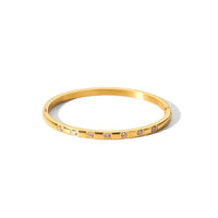 Cubic Zirconia Bangles Stainless Steel Bracelets Jewelry ✨