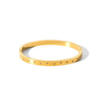 Cubic Zirconia Bangles Stainless Steel Bracelets Jewelry ✨