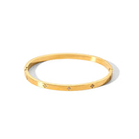 Cubic Zirconia Bangles Stainless Steel Bracelets Jewelry ✨