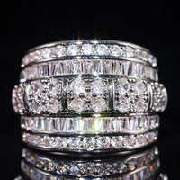 Cubic Zirconia Ring for Women Inlaid Bright 💍