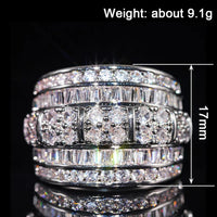 Cubic Zirconia Ring for Women Inlaid Bright 💍