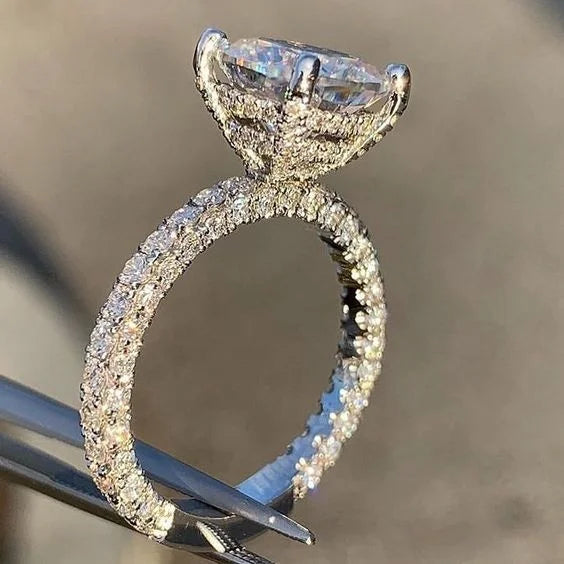 Cushion Cut Morganite  Luxury Rose Gold Ring 💍