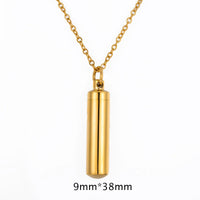 Cylinder Pendant Charm Stainless Steel Cremation Memorial ⛓