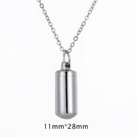 Cylinder Pendant Charm Stainless Steel Cremation Memorial ⛓