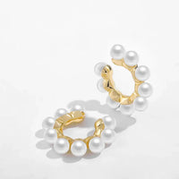 CZ Zircon Pearl Ear Cuff Cartilage Earring for Women Ear Clips Earring 💎