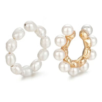 CZ Zircon Pearl Ear Cuff Cartilage Earring for Women Ear Clips Earring 💎