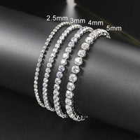 D VVS1 Moissanite Tennis Bracelet Original s925 Sterling Silver Plated 18k White Gold ✨