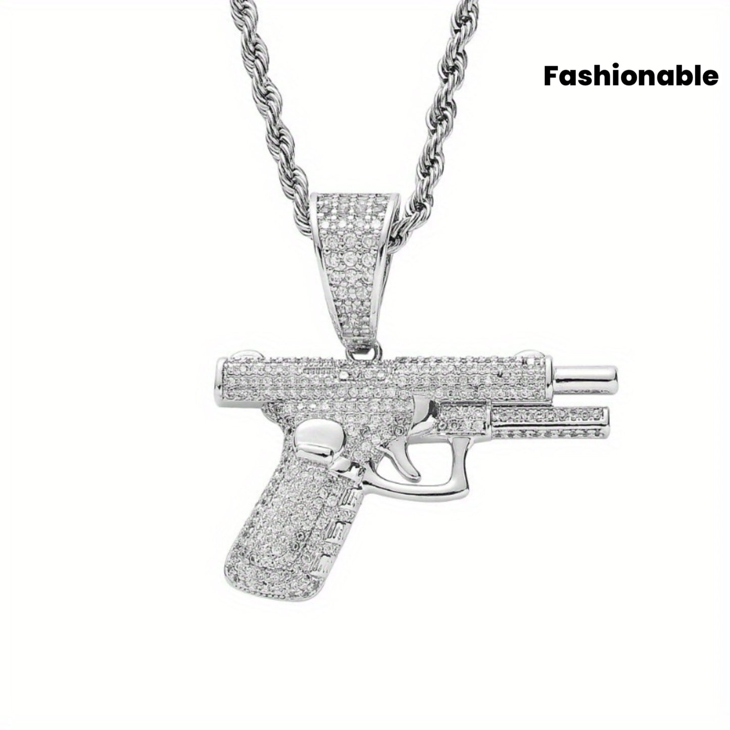 Twisted Pistol Necklace with Pendant  ✨