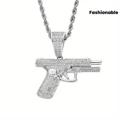 Twisted Pistol Necklace with Pendant  ✨