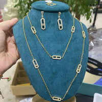 Dainty Choker Earring Ring Sets Stackable Long Necklace jewelry 💎