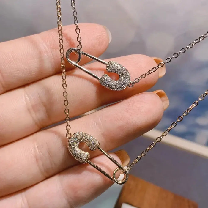 Dainty Initial Pin Choker Necklace Personalized Stackable Necklace 💎