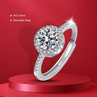 Dainty Sun Flower Moissanite Ring For Women Popular S925 Sterling Silver 💍