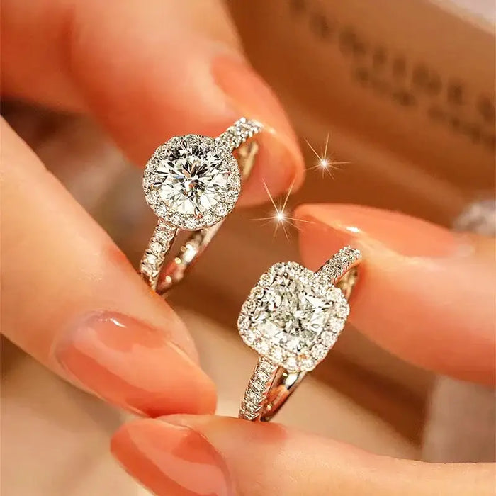 Dainty Sun Flower Moissanite Ring For Women Popular S925 Sterling Silver 💍