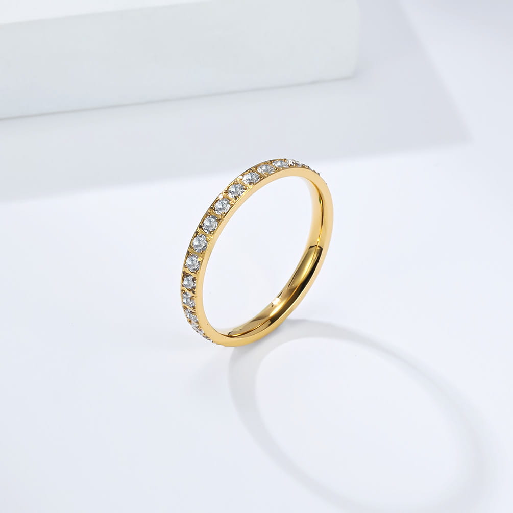 Womens Niche High-end Daisy-studded Stackable Pinky Ring 💍