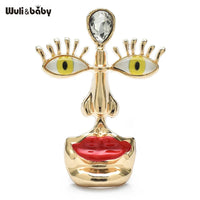 Designer Big Face Brooches For Women Beautiful Enamel Lady Face Figure ✨