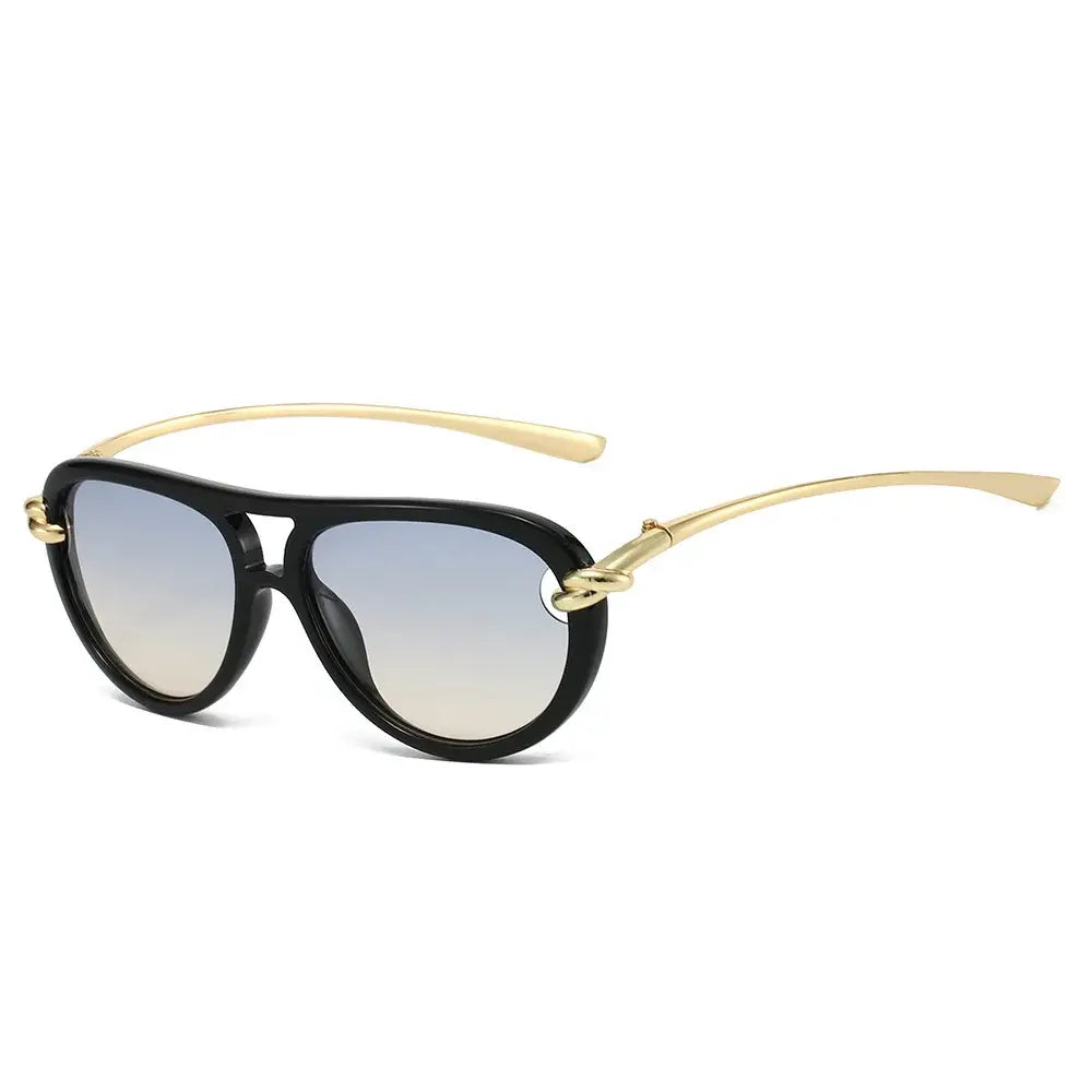 Designer Double Beam Pilot Sunglasses Luxury Brand Women's 🕶️