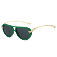 Designer Double Beam Pilot Sunglasses Luxury Brand Women's 🕶️